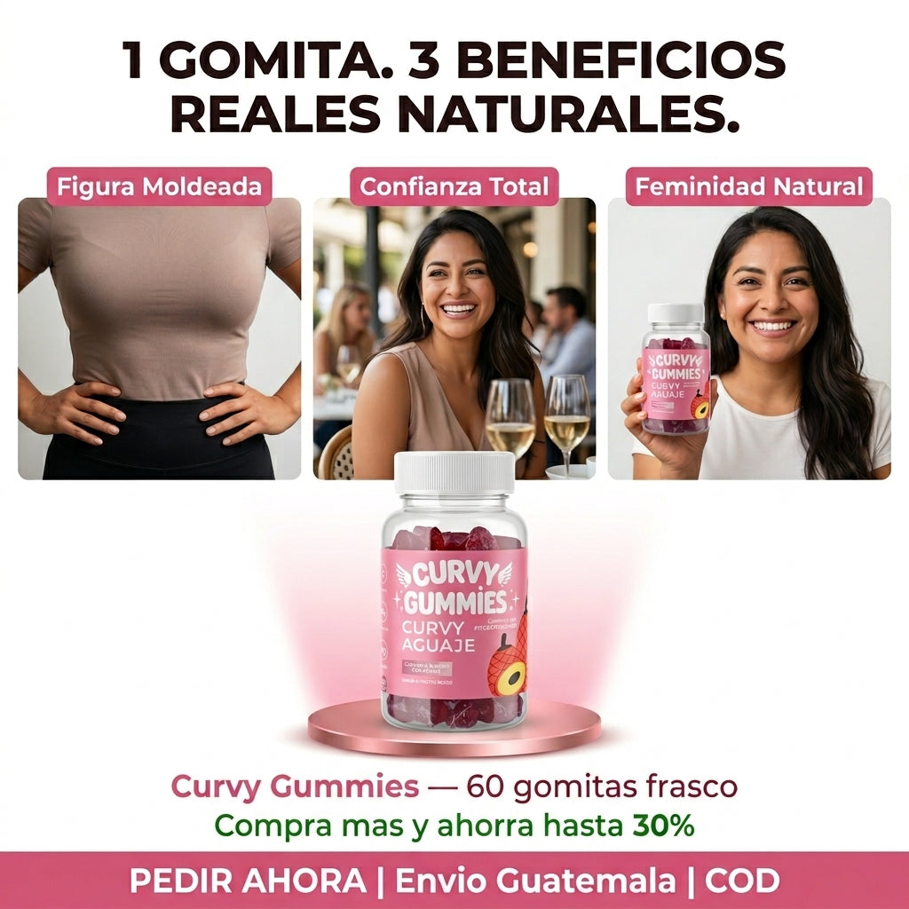 Curvy Gummies Aguaje y Fenogreco 60 Gomitas | Curvas Naturales Sin Hormonas | Fitoestrógenos Naturales | Envio Express Guatemala (Copy) (Copy) (Copy)