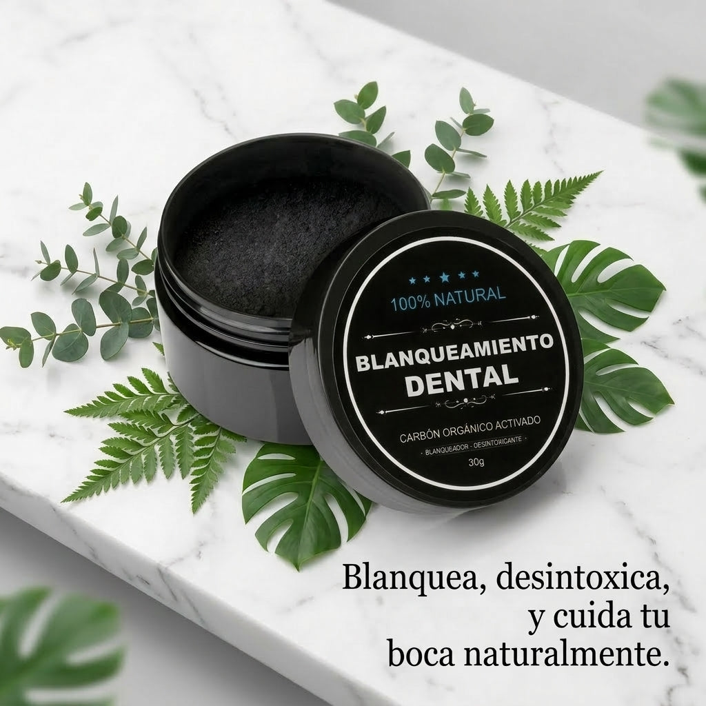Sonrisa Natural: Blanqueador de Carbón Activado
