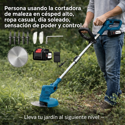 Potencia tu jardín: limpia, corta y transforma con facilidad.
