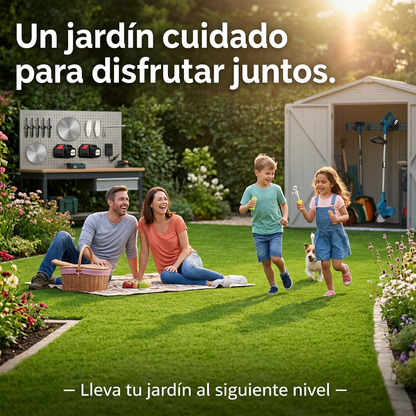 Potencia tu jardín: limpia, corta y transforma con facilidad.