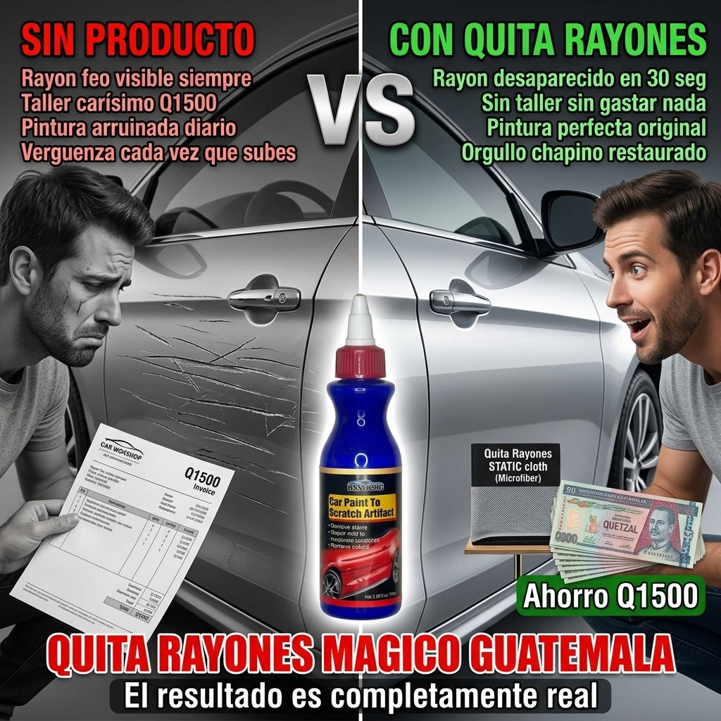 Quita Rayones Magico Nano Tecnologia |  Borra Rayones de tu Carro en Segundos |  Sin Taller Sin Quimicos Sin Costo |  Envio Express Guatemala