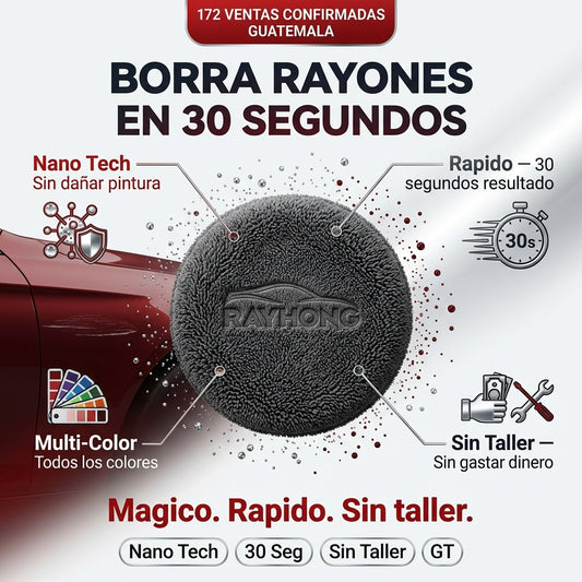 Quita Rayones Magico Nano Tecnologia |  Borra Rayones de tu Carro en Segundos |  Sin Taller Sin Quimicos Sin Costo |  Envio Express Guatemala
