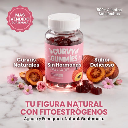 Curvy Gummies Aguaje y Fenogreco 60  Gomitas | Curvas Naturales Sin Hormonas  | Fitoestrógenos Naturales | Envio  Express Guatemala