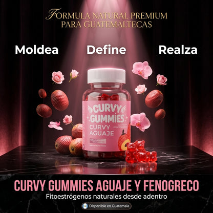 Curvy Gummies Aguaje y Fenogreco 60  Gomitas | Curvas Naturales Sin Hormonas  | Fitoestrógenos Naturales | Envio  Express Guatemala