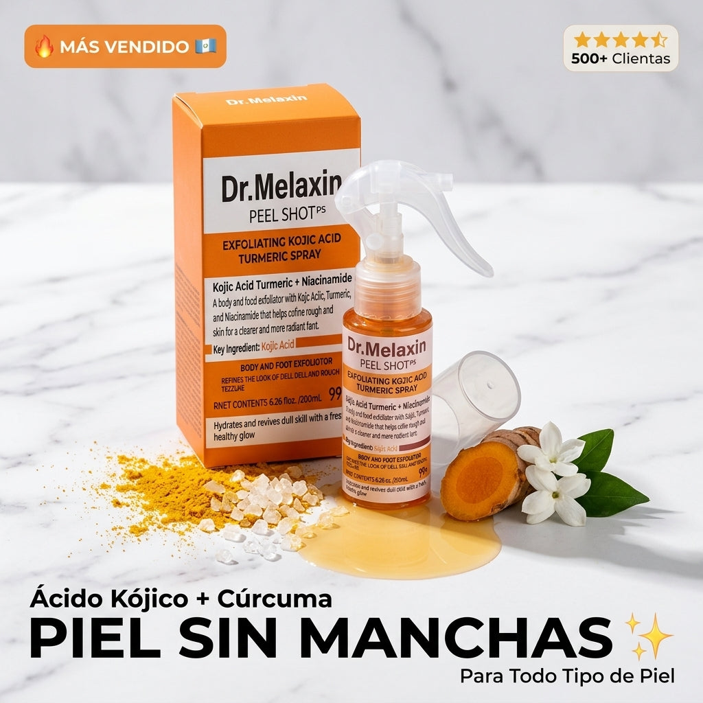 Dr. Melaxin Peel Shot + Regalo Sorpresa | Exfoliante  con Ácido Kójico, Cúrcuma y Niacinamida | Piel  Luminosa Sin Manchas | Envío Guatemala 🇬🇹