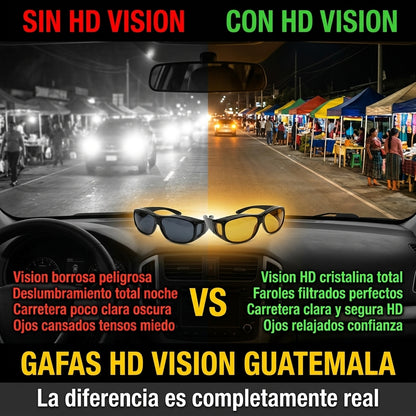 Gafas HD Vision Polarizadas Pack 2 Pares |  Vision Clara de Dia y de Noche al Manejar |  Filtran Deslumbramiento Nocturno |  Envio Express Guatemala