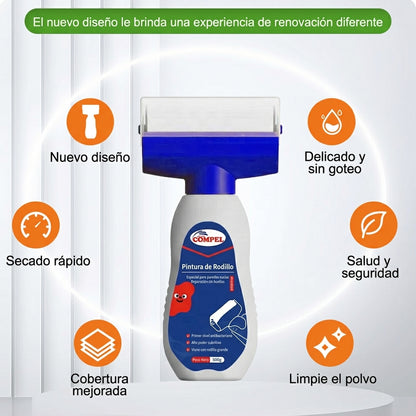 🎨 Rodillo Blanco Pro  Cobertura fácil y uniforme