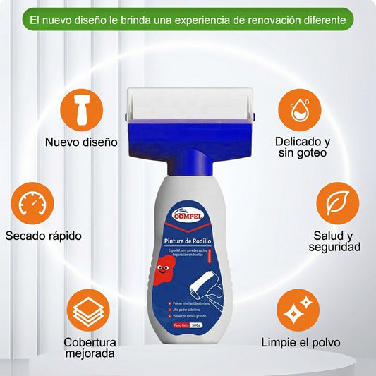 🎨 Rodillo Blanco Pro  Cobertura fácil y uniforme