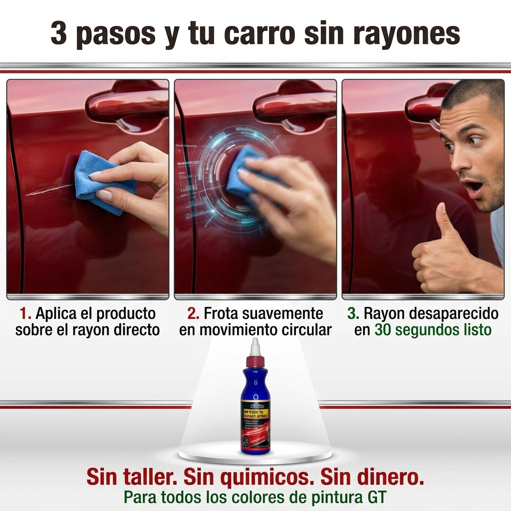 Quita Rayones Magico Nano Tecnologia |  Borra Rayones de tu Carro en Segundos |  Sin Taller Sin Quimicos Sin Costo |  Envio Express Guatemala