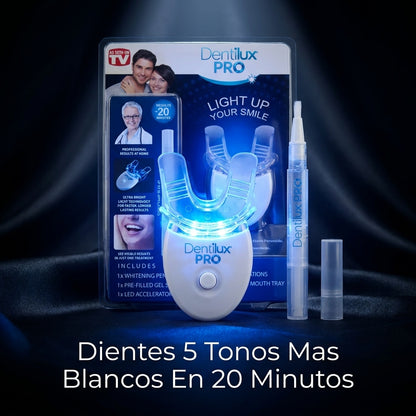Dentilux PRO — Blanquea Tus Dientes 5 Tonos Más en Solo 20 Minutos Desde Casa ✨