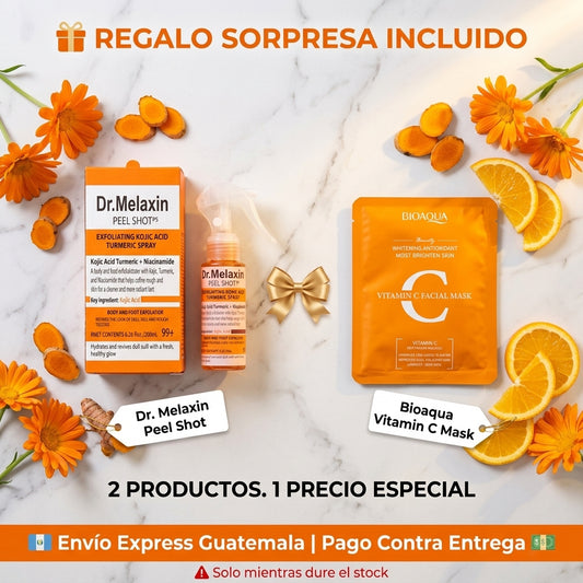 Dr. Melaxin Peel Shot + Regalo Sorpresa | Exfoliante  con Ácido Kójico, Cúrcuma y Niacinamida | Piel  Luminosa Sin Manchas | Envío Guatemala 🇬🇹