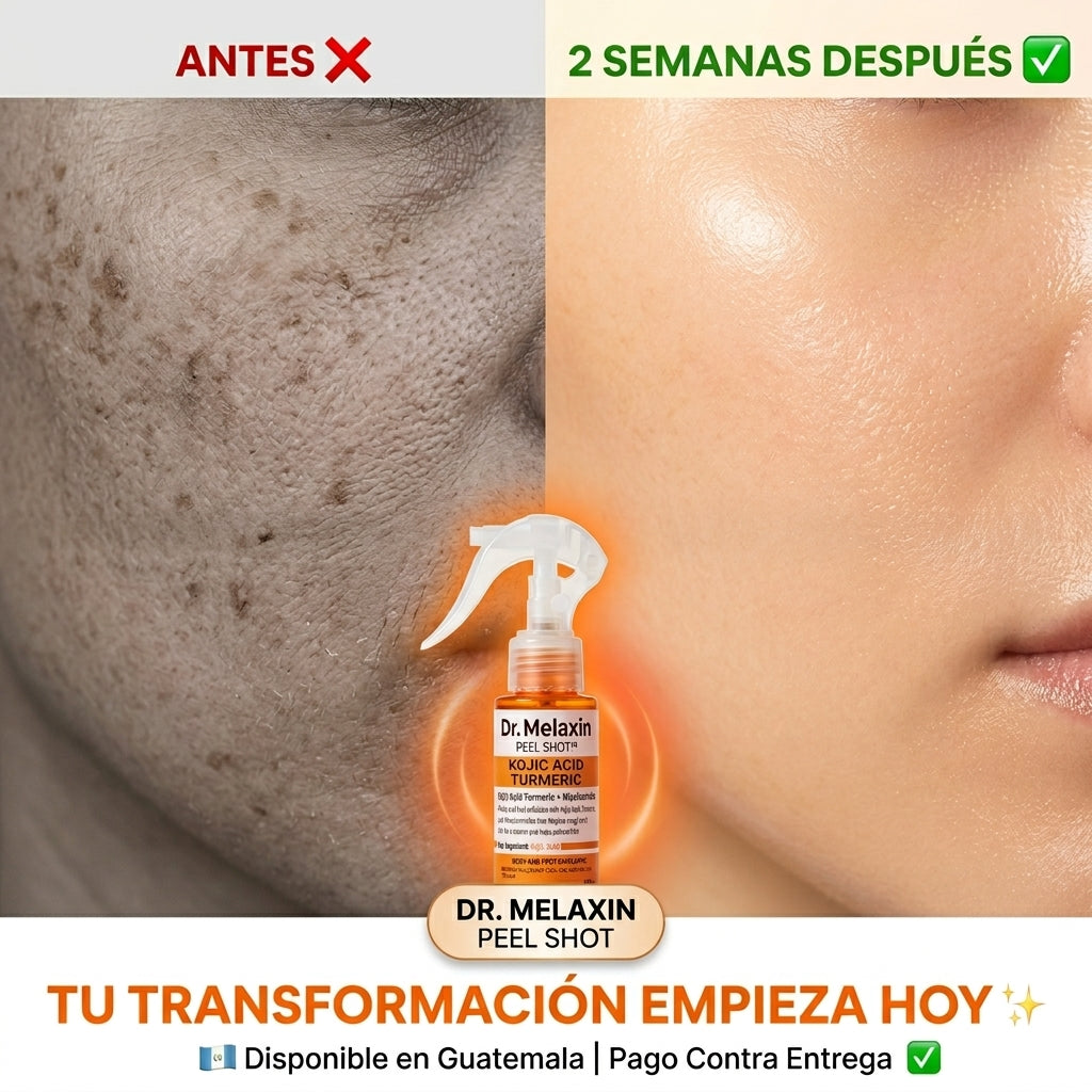 Dr. Melaxin Peel Shot + Regalo Sorpresa | Exfoliante  con Ácido Kójico, Cúrcuma y Niacinamida | Piel  Luminosa Sin Manchas | Envío Guatemala 🇬🇹