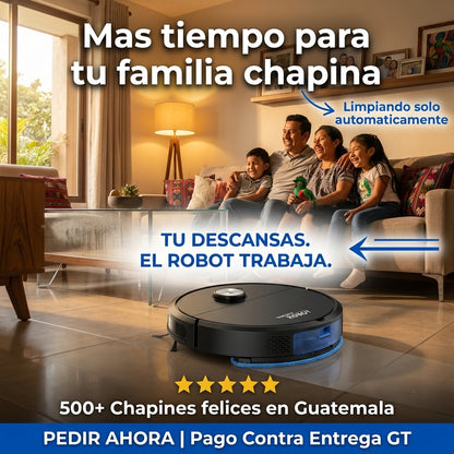 Aspiradora Robot Inteligente 3 en 1 |  Barre Aspira y Trapea Automatico |  Un Solo Boton Sin Esfuerzo |  Envio Express Guatemala