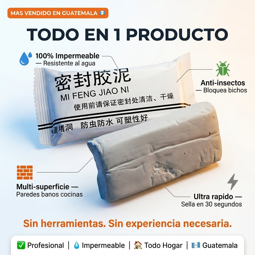 Masilla Selladora Impermeabilizante | Sella Huecos  en 30 Segundos Sin Herramientas | Anti-insectos y  Anti-humedad | Envio Express Guatemala 🇬🇹