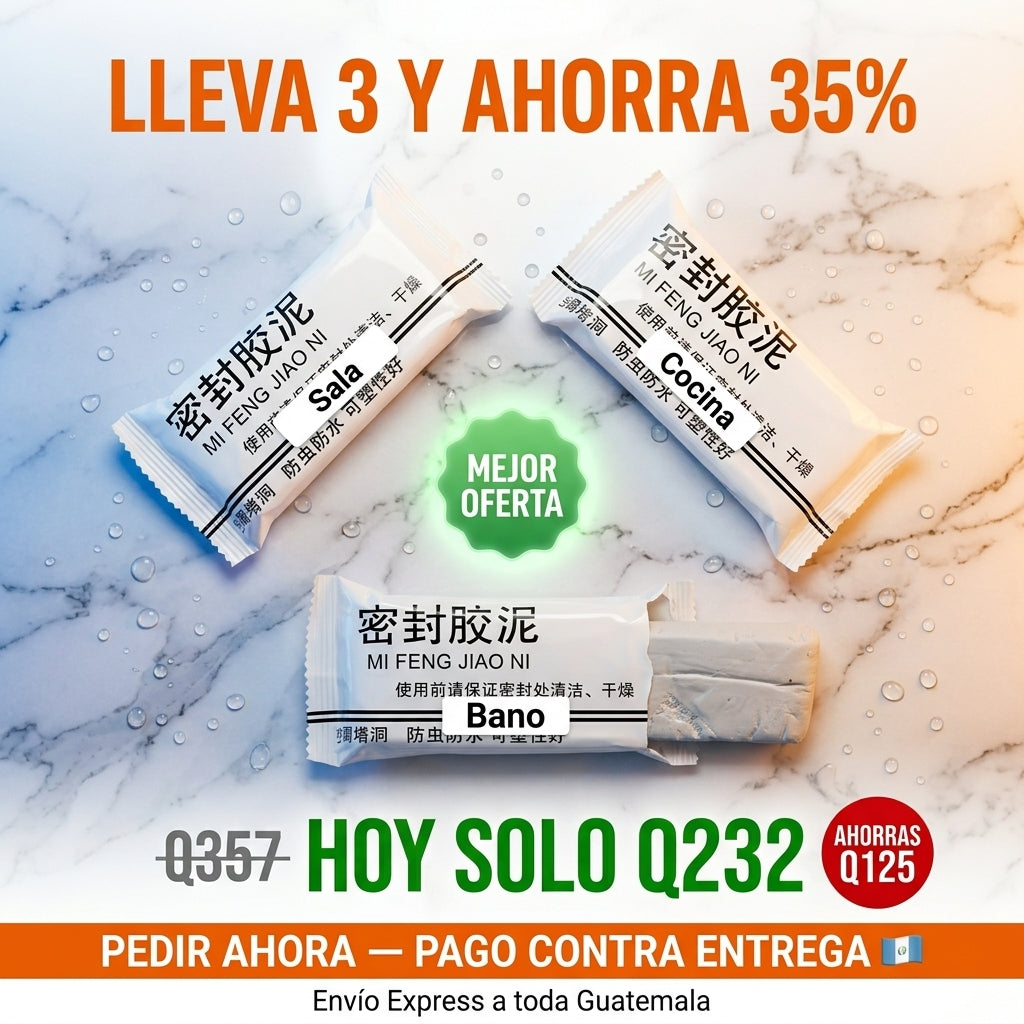 Masilla Selladora Impermeabilizante | Sella Huecos  en 30 Segundos Sin Herramientas | Anti-insectos y  Anti-humedad | Envio Express Guatemala 🇬🇹