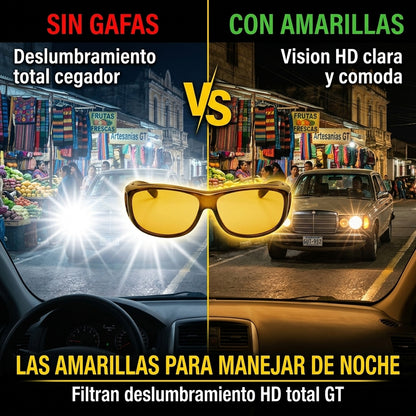Gafas HD Vision Polarizadas Pack 2 Pares |  Vision Clara de Dia y de Noche al Manejar |  Filtran Deslumbramiento Nocturno |  Envio Express Guatemala