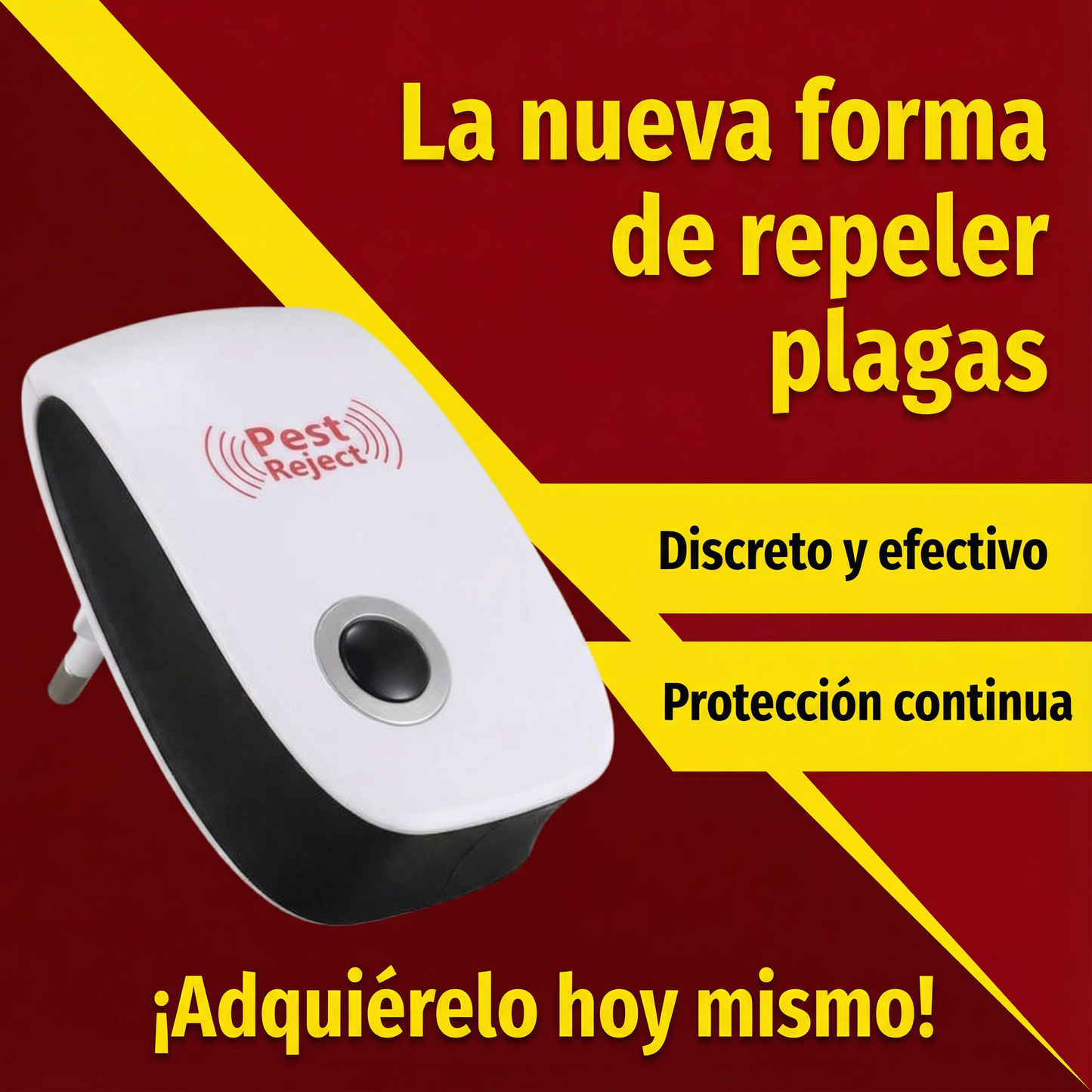 Pest Reject® – Repelente Electrónico Ultrasónico para el Hogar