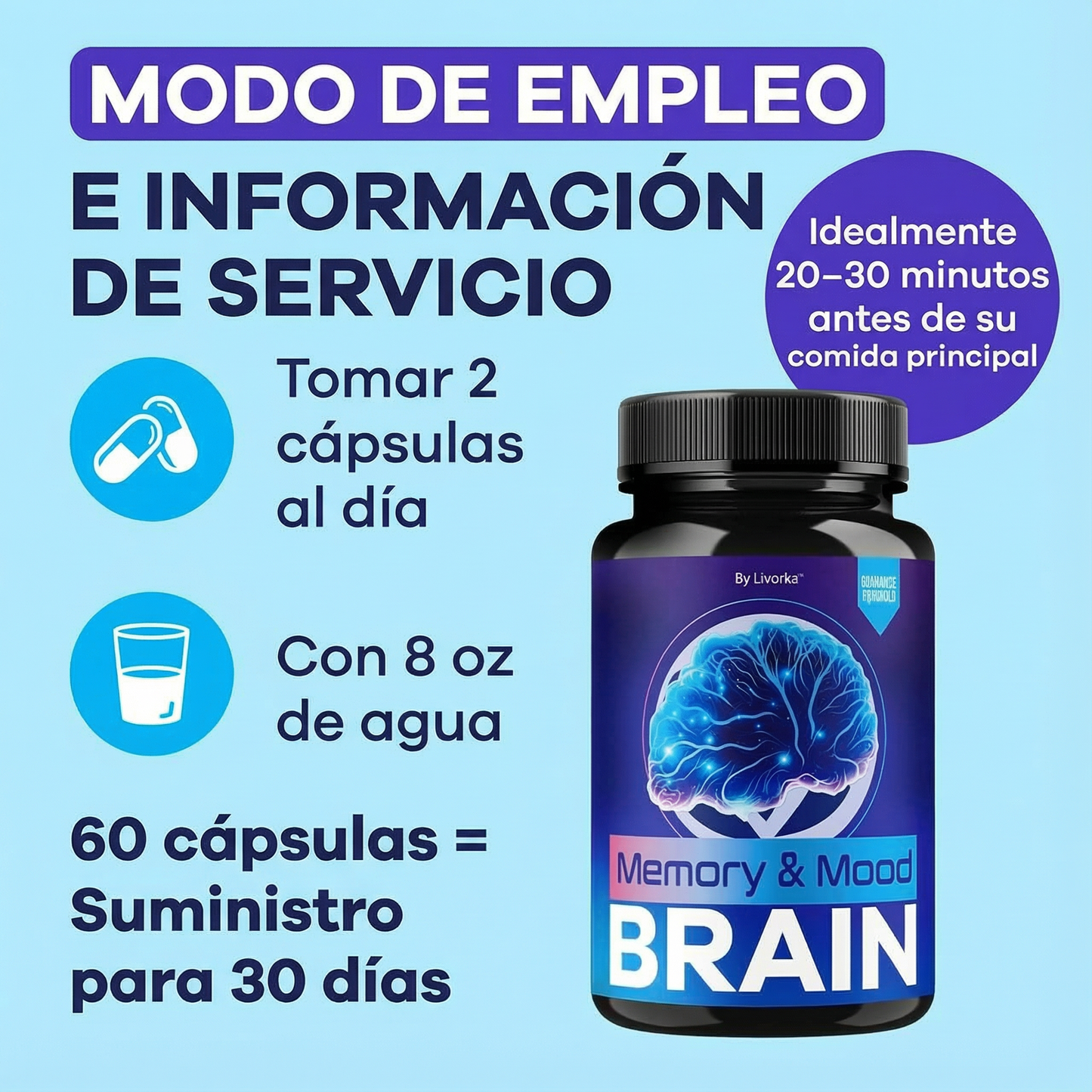🧠 NeuroVibBrian® Suplemento avanzado para el Cerebro, Ánimo y Nervios EL ORIGINAL