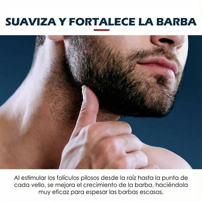 Aceite Nutritivo para Crecimiento de Barba Natural, Barba Más Fuerte y Densa