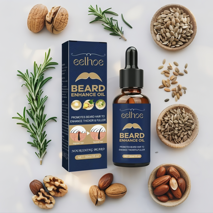 Aceite Nutritivo para Crecimiento de Barba Natural, Barba Más Fuerte y Densa