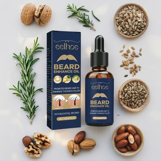 Aceite Nutritivo para Crecimiento de Barba Natural, Barba Más Fuerte y Densa