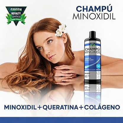 Shampoo Minoxidil Green Royalty – Crecimiento y Fuerza en Cada Gota