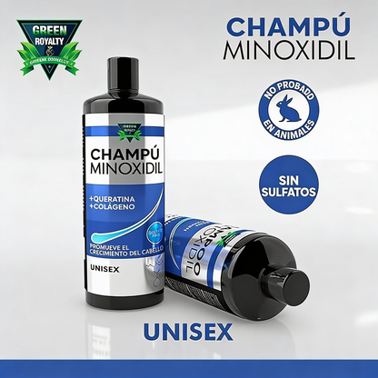Shampoo Minoxidil Green Royalty – Crecimiento y Fuerza en Cada Gota