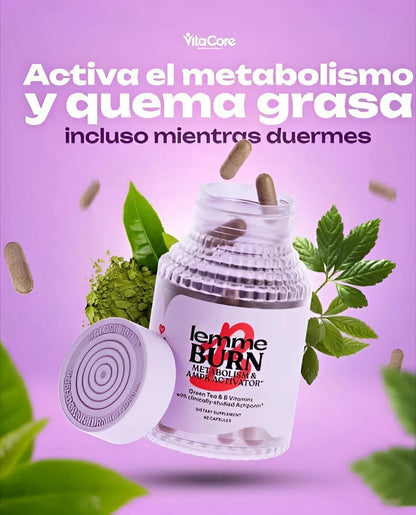 Lemme Burn Metabolism AMPK Activator  60 Capsulas | Activa tu Metabolismo  Naturalmente | Morosil Green Tea  Vitaminas B | Envio Express Guatemala