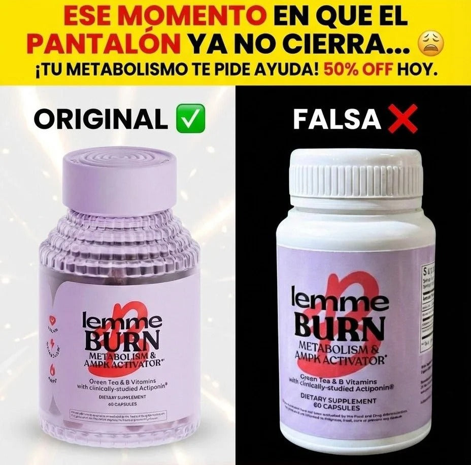 Lemme Burn Metabolism AMPK Activator  60 Capsulas | Activa tu Metabolismo  Naturalmente | Morosil Green Tea  Vitaminas B | Envio Express Guatemala