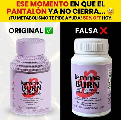 Lemme Burn Metabolism AMPK Activator  60 Capsulas | Activa tu Metabolismo  Naturalmente | Morosil Green Tea  Vitaminas B | Envio Express Guatemala