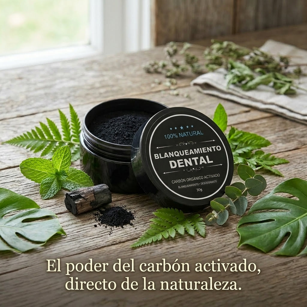 Sonrisa Natural: Blanqueador de Carbón Activado